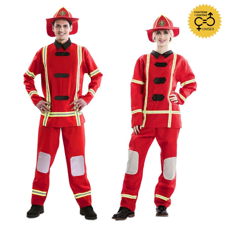 Disfraz de Bombero Rojo Clásico adulto unisex Bis