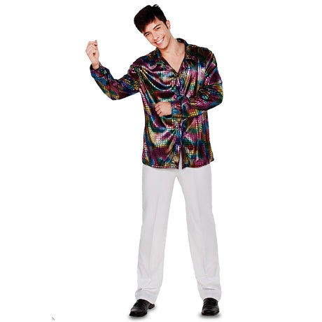 Disfraz de Camisa Disco Multicolor para hombre Bis