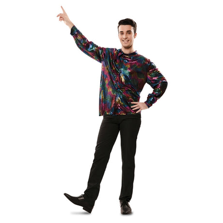 Disfraz de Camisa Disco Multicolor para hombre