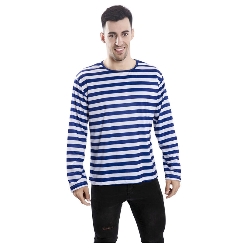 Camiseta de Rayas Azules y Blancas adulto unisex