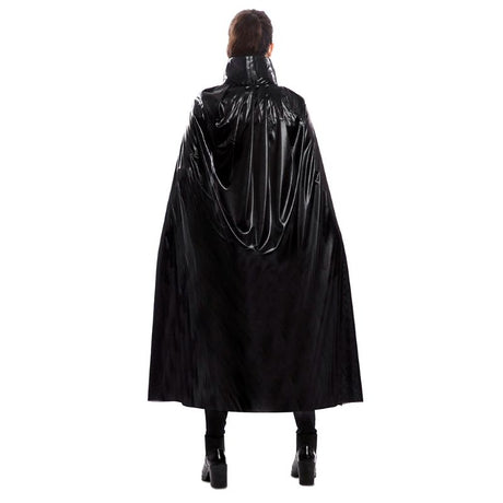 Disfraz de Capa Brillante Negra adulto unisex Espalda