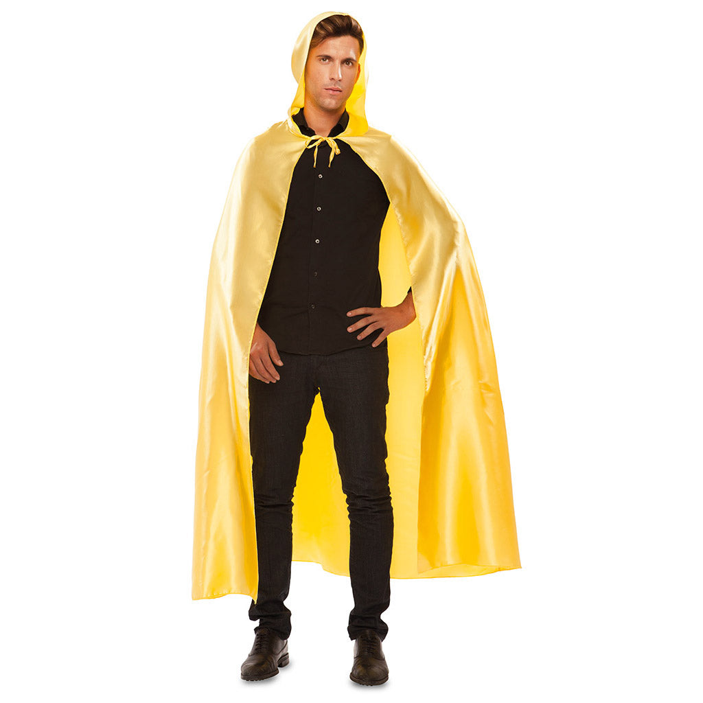 Disfraz de Capa con Capucha amarilla adulto unisex