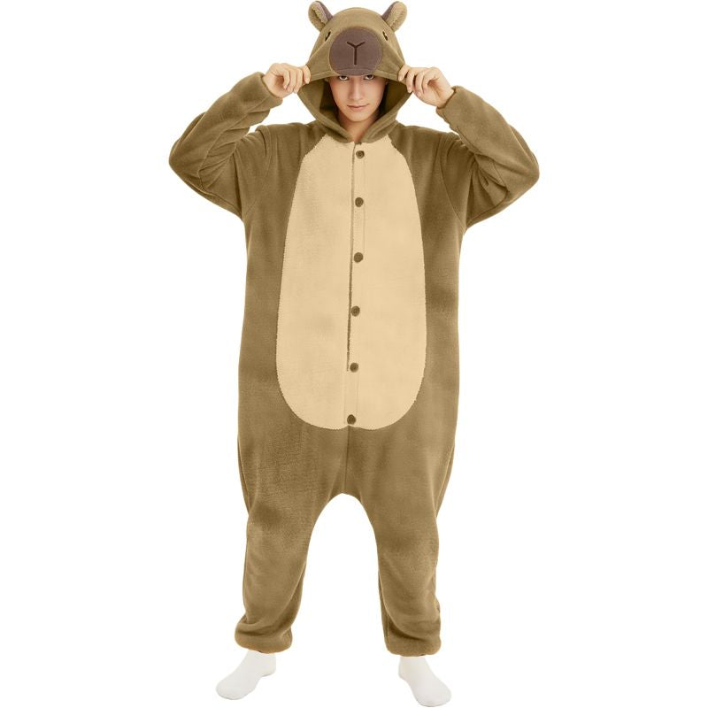 Disfraz de Capibara Kigurumi para hombre