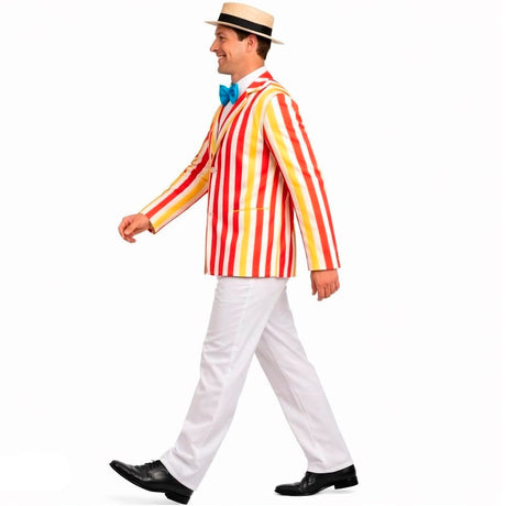 Disfraz de Bert Poppins a rayas para hombre perfil