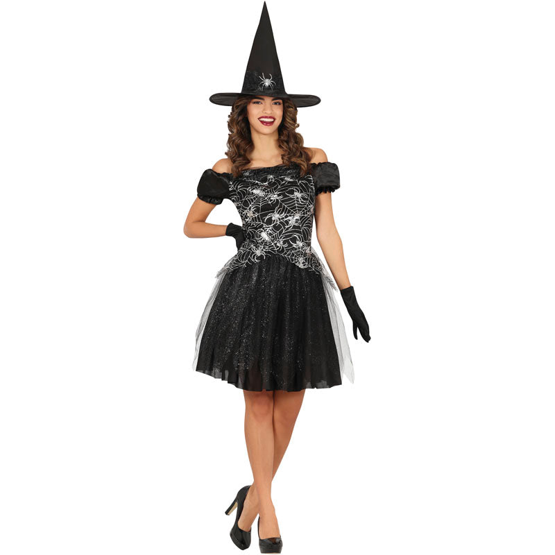 DEGUISE TOI Costume Da Strega Grigia Delle Nuvole Per Donna - Abito, Cintura E Cappello A Punta - Taglia L