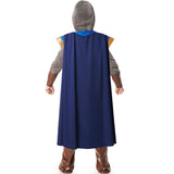 Disfraz de Caballero Medieval azul para niño Espalda