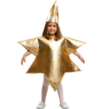 Disfraz de Estrella Dorada Metalizada de Navidad Infantil