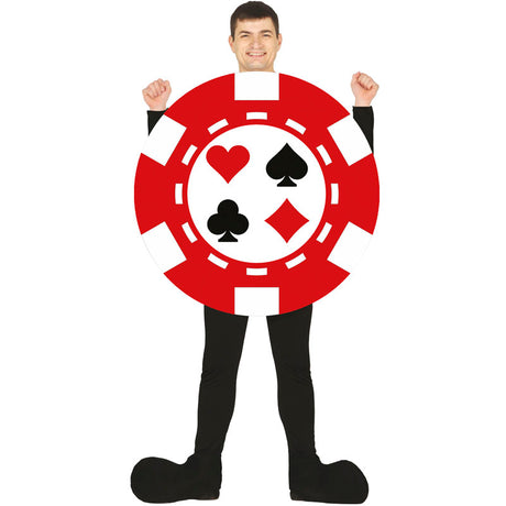 Disfraz de Ficha Póker adulto unisex