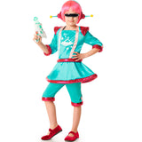 Disfraz de Marciana verde turquesa para niña