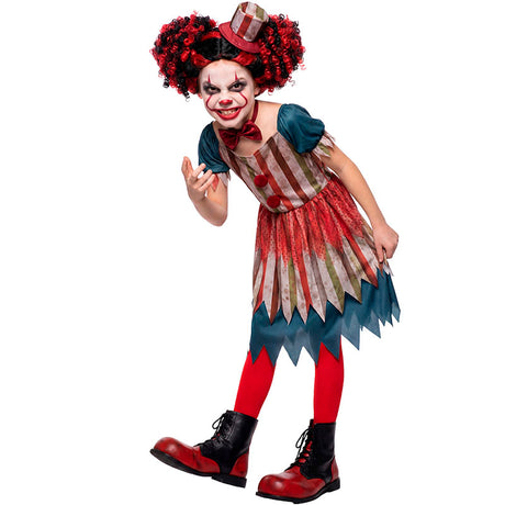 Disfraz de Payasa Circo del Terror para niña