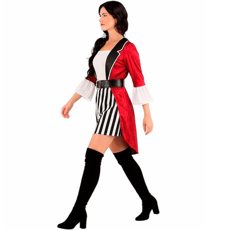 Disfraz de Pirata Barba Negra para mujer perfil