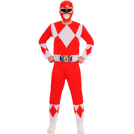 Disfraz de Power Ranger rojo MGM para hombre