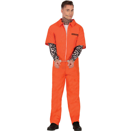 Disfraz de Preso Guantánamo tatuado para hombre