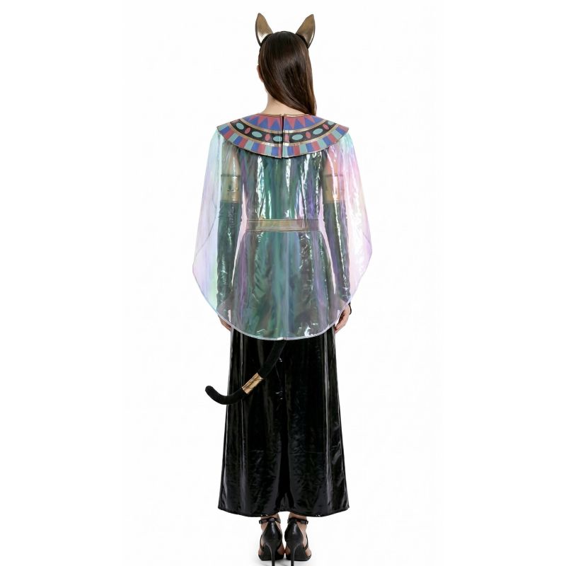 Disfraz de Diosa Anubis negro para mujer Espalda