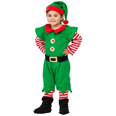 Disfraz de Elfo Navidad Tradicional para bebé Bis