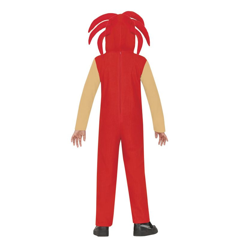 Disfraz de Erizo Rojo Hipersónico para niño Espalda