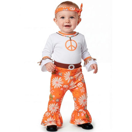 Disfraz de Hippie Flower Power para bebé