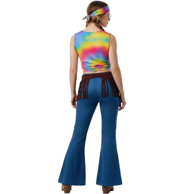 Disfraz de Hippie Psicodélica para mujer Espalda