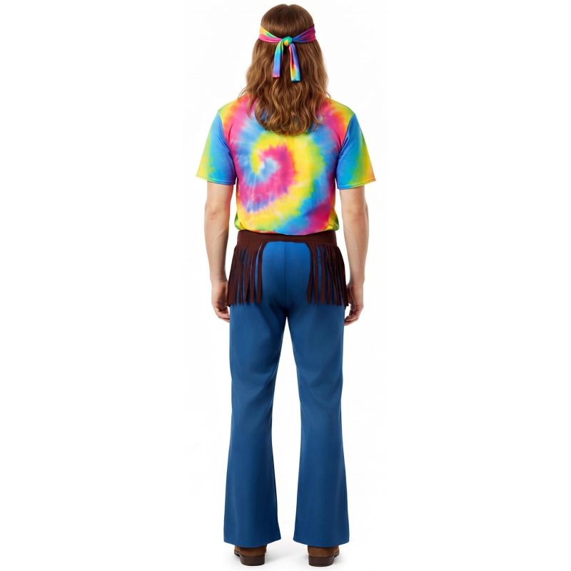 Disfraz de Hippie Psicodélico para hombre Espalda