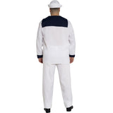 Disfraz de Marinero Blanco Tradicional para hombre Espalda Bis