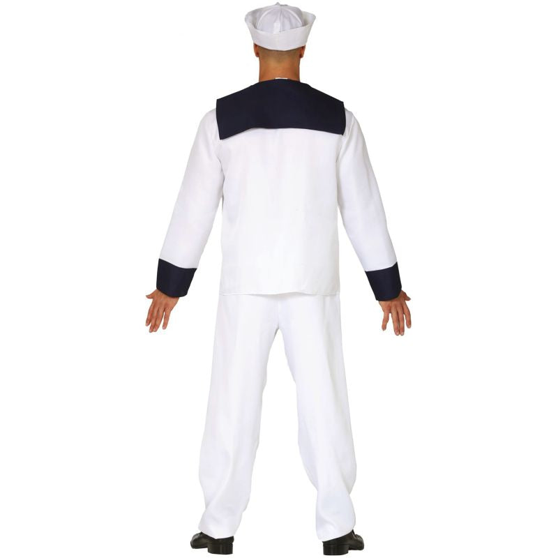 Disfraz de Marinero Blanco Tradicional para hombre Espalda