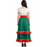 Disfraz de Mexicana verde para mujer Espalda