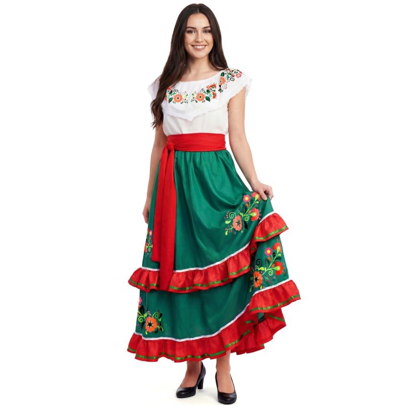 Disfraz de Mexicana verde para mujer