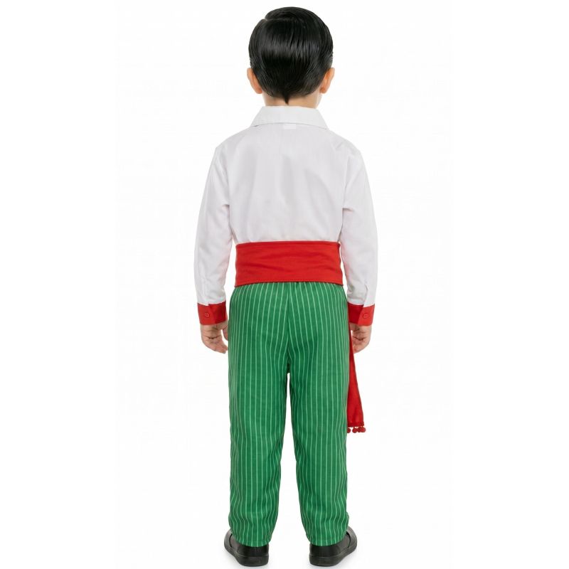Disfraz de Mexicano verde para niño Espalda