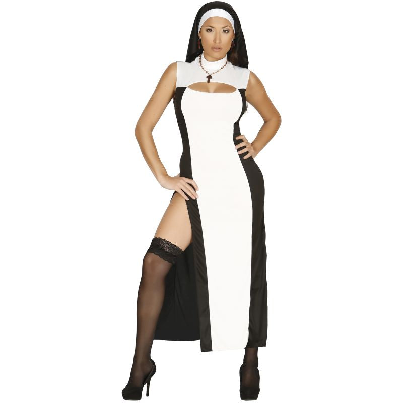 Disfraz de Monja Sexy Largo para mujer
