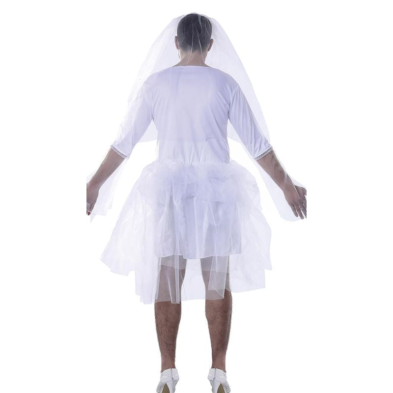 Disfraz de Novia Sexy para hombre Espalda