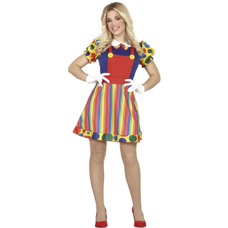 Disfraz de Payasa Multicolor para mujer