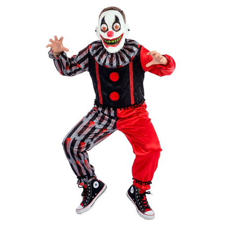 Disfraz de Payaso Lunático para niño Bis