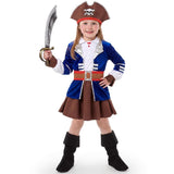 Disfraz de Pirata Corsaria Azul para niña