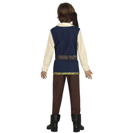 Disfraz de Pirata Sparrow para niño Espalda