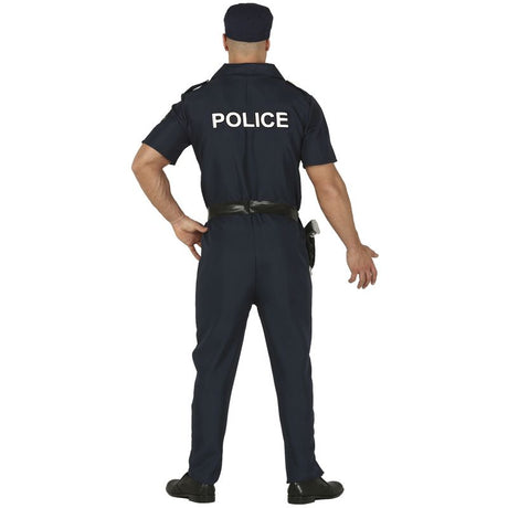 Disfraz de Policía Academia para hombre Espalda