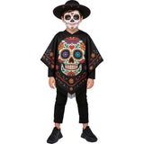 Disfraz de Poncho Día de los Muertos infantil
