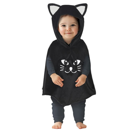 Disfraz de Poncho Gatito Negro para bebé