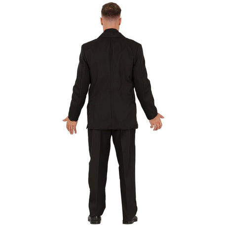 Disfraz de Traje Elegante Negro para hombre Espalda
