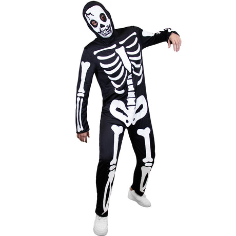 Disfraz de Esqueleto brilla en la oscuridad para hombre Bis