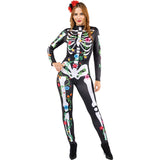 Disfraz de Esqueleto Catrina Día de los Muertos para mujer Bis