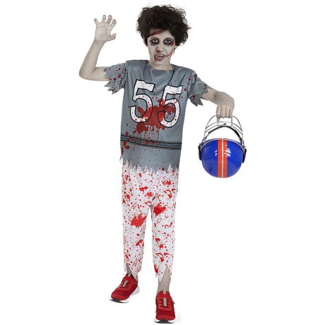 Disfraz de Jugador de Rugby Zombie para niño