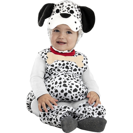 Disfraz de Perro Dálmata con hueso para bebé