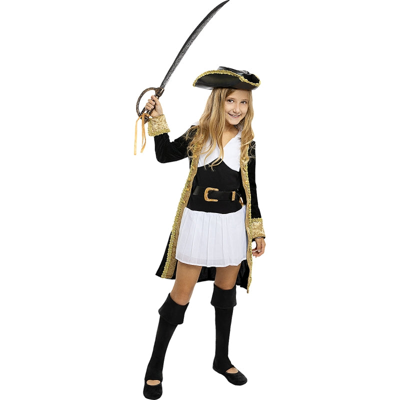 Disfraz de Pirata deluxe Colonial Collection para niña Bis 2