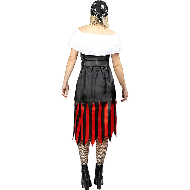 Disfraz de Pirata Colección Bucanero para mujer Espalda