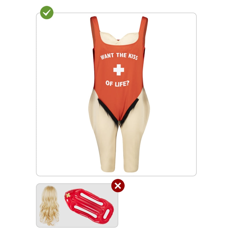 Disfraz de Socorrista de Playa  para hombre Contenido