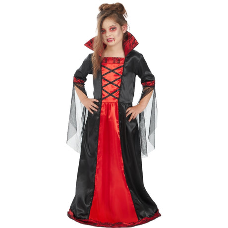 Disfraz de Vampiresa Roja para niña Bis