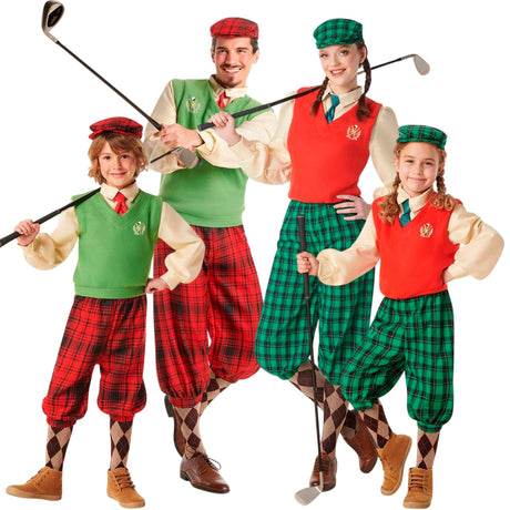 Disfraces Jugadores de Golf para grupos y familias