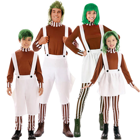 Disfraces Oompa-Loompas para grupos y familias