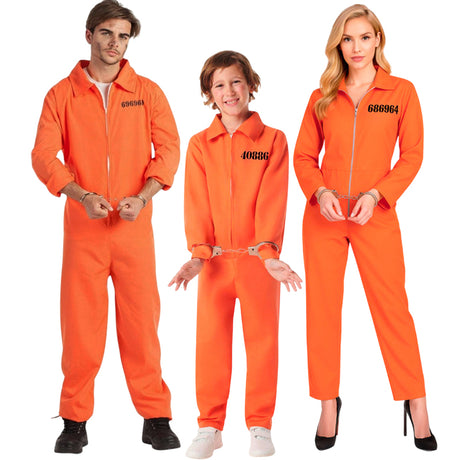 Disfraces Presos Naranjas para grupos y familias