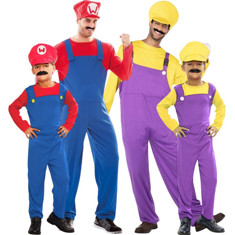 Disfraces Súper Marios y Warios para grupos y familias